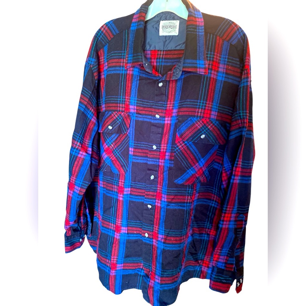Saugatuck Co. Men’s Plaid Flannel Shirt 3X – Vintage Dry Goods Western Look